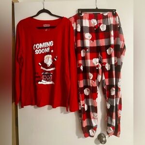 Jammies Red Santa Women's Pajama Set